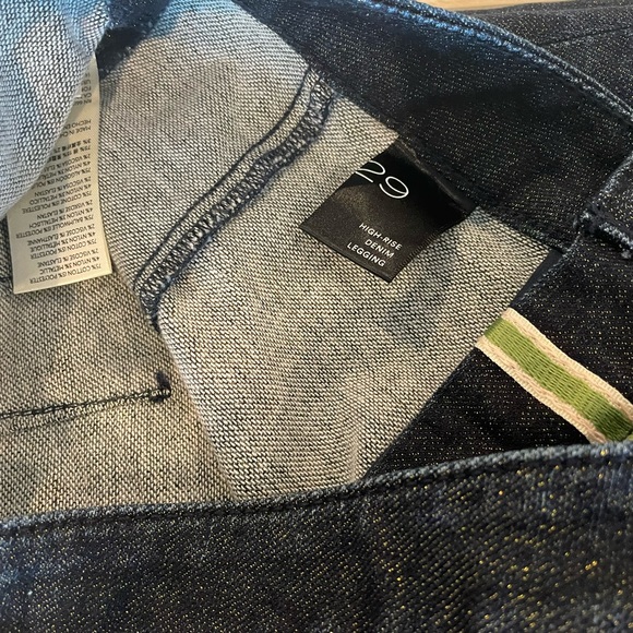 Anthropologie Pilcro Shimmer High Rise Denim Legging Ladies 29 - Picture 6 of 6